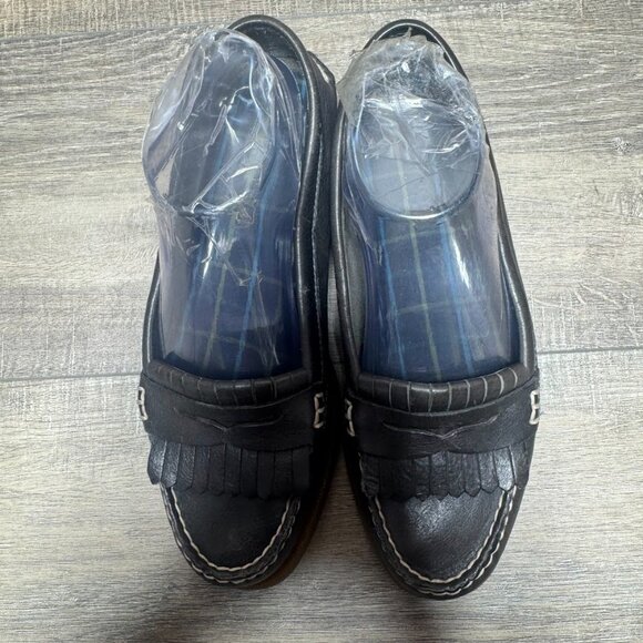 Sperry Topsider Navy Blue Lether Loafers Women's Size 8 - Picture 2 of 6